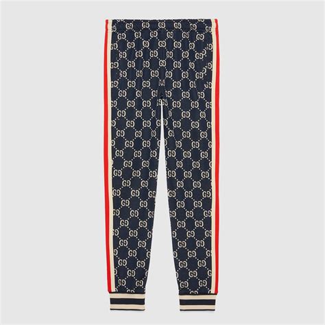 gucci pantalones chandal|Gucci Pantalón de chándal de punto de algodón.